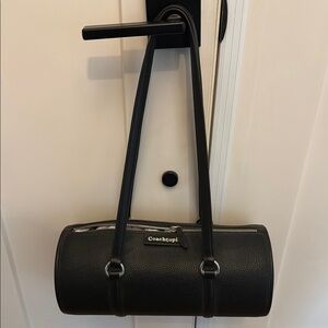 Coach Black Leather Barrel Bag